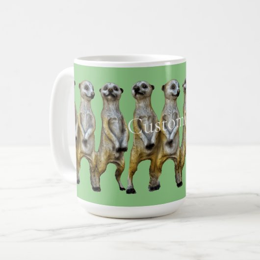 3 Stehend Meerkats Thunder_Cove Kaffeetasse (Vorderseite Links)
