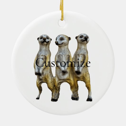 3 Stehend Meerkats Thunder_Cove Keramik Ornament (Hinten)