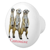 3 Stehend Meerkats Thunder_Cove Keramikknauf (Rechts)