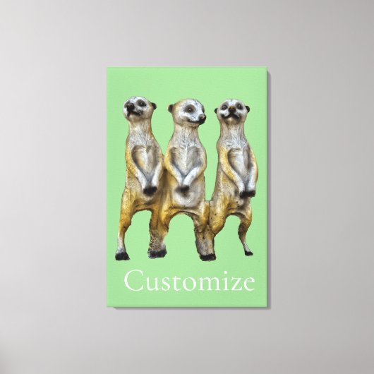 3 Stehend Meerkats Thunder_Cove Leinwanddruck (Vorderseite)