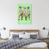 3 Stehend Meerkats Thunder_Cove Leinwanddruck (Insitu (Schlafzimmer))
