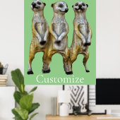 3 Stehend Meerkats Thunder_Cove Poster (Heimbüro)
