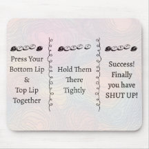 3 steps to Shut Up Funny Custom Text