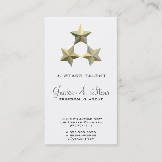 3-Sterne-Talent Visitenkarte (Vorderseite)