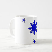 3 Sterne u. ein Sun Kaffeetasse (Vorderseite Links)