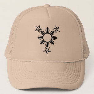 3 Sterne und Sun Truckerkappe