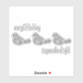 3 Sticker für kleine Vögel (Blatt)