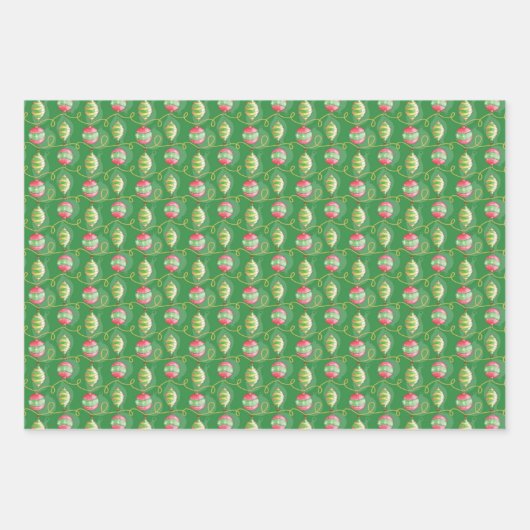 3 Stk. Geschenkwrap Blatt Sets - Weihnachtswaterco (Vorderseite)