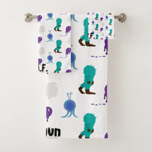 3 Stück Handtuch Set mit einer Parade alberner Mon (Insitu)
