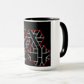 3. Stufe Vertices Geek Tasse Black (VorderseiteRechts)