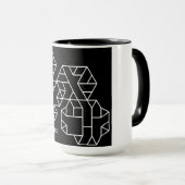 3. Stufe Vertices Geek Tasse Black (VorderseiteRechts)