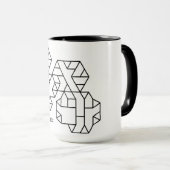 3. Stufe Vertices Geek Tasse White (VorderseiteRechts)