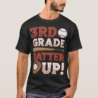3. Stufe zurück zum Baseball-Player in der Schule T-Shirt
