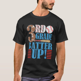 3. Stufe zurück zur Schule 3. Stufe Batter bis Bas T-Shirt