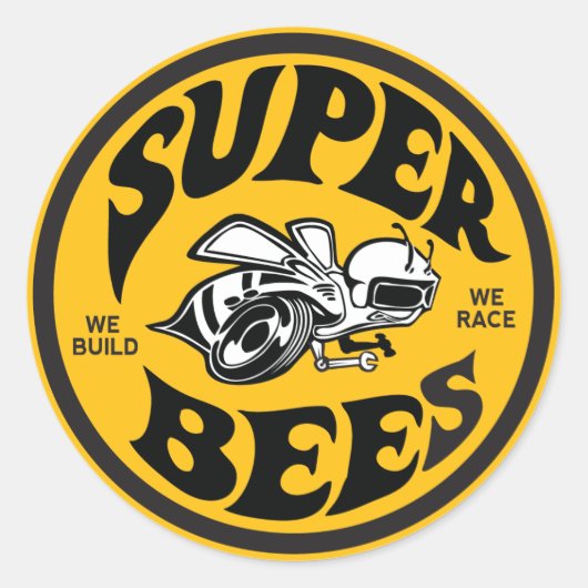 3" Super Bees decal Runder Aufkleber (Vorderseite)