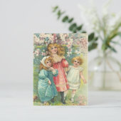 3 Sweet Viktorianisch Girls Vintag Postcard Postkarte (Stehend Vorderseite)