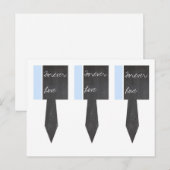 3 Tafel Blue Cup Cake Picks Postkarte (Vorne/Hinten)
