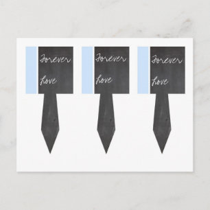 3 Tafel Blue Cup Cake Picks Postkarte