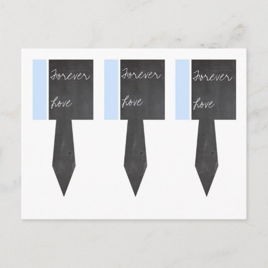 3 Tafel Blue Cup Cake Picks Postkarte (Vorderseite)
