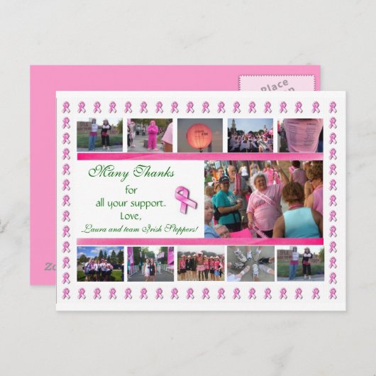 3 Tage Vielen Dank, Postcard Postkarte (Vorne/Hinten)