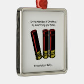 3. TagesRedneck-Weihnachten Silbernes Ornament (Rechts)