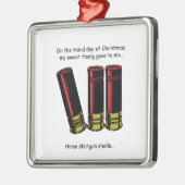 3. TagesRedneck-Weihnachten Silbernes Ornament (Links)