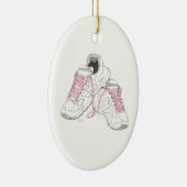 3 Taggehende Schuhe Keramik Ornament (Rechts)