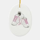 3 Taggehende Schuhe Keramik Ornament (Vorne)