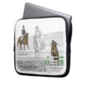 3-tägige Pferderennausbildung kombiniert Laptopschutzhülle (Vorderseite Links)