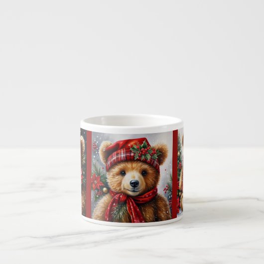 3 Teddy Bears To Share a Christmas Tee Party Name Espressotasse (Vorderseite)
