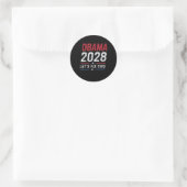 3. Term 2028 Lasse Behebung dieses Problems Runder Aufkleber (Tasche)