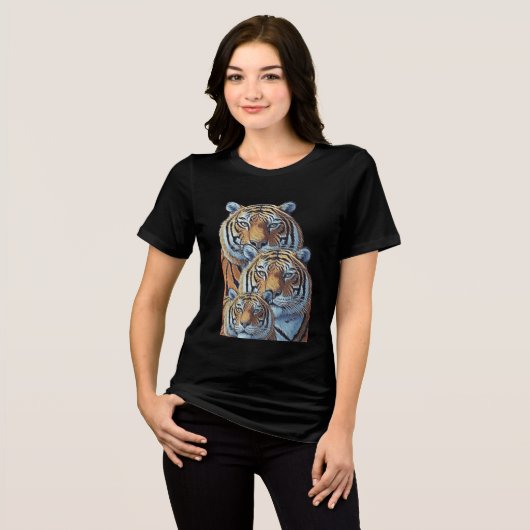 3 TIGERE Tri-Blend SHIRT (Vorderseite voll)