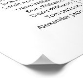 3 Tische 72 Gäste Moderne Hochzeitskarte Poster (Ecke)