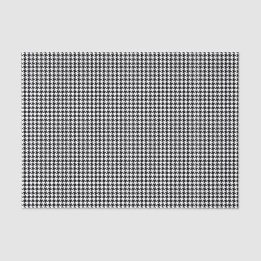 3 Tissue Sheets, Black White Houndstooth Pattern Seidenpapier (Vorderseite)