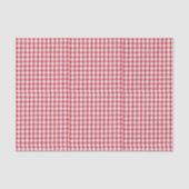 3 Tissue Sheets, Red & White Gingham Check Pattern Seidenpapier (Vorderseite)