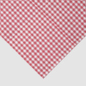 3 Tissue Sheets, Red & White Gingham Check Pattern Seidenpapier (Ausschnitt)