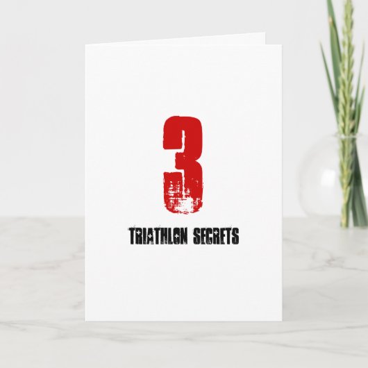 3 Triathlon Secrets - Viel Glück Triathlete Card Karte (Vorderseite)