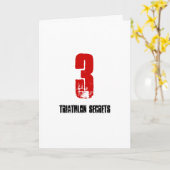 3 Triathlon Secrets - Viel Glück Triathlete Card Karte (Gelbe Blume)