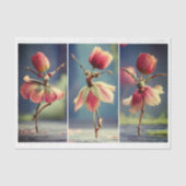 3 Tulip Blume Ballerinas, Pink DJ5LF Decoupage Seidenpapier (Vorderseite)