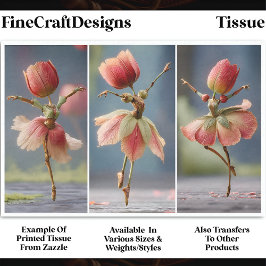 3 Tulip Blume Ballerinas, Pink DJ5R Decoupage Seidenpapier