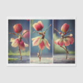 3 Tulip Blume Ballerinas, rosa DJ5RF Decoupage Seidenpapier (Vorderseite)