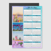 3 Tulpen-Übersichtskalender Magneteinladung (Vorne/Hinten)