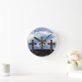 3 Überquerungen mit Sky Runde Wanduhr (Zuhause)