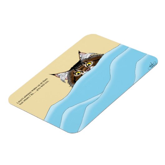 3 Uhr Katze Geweckt Magnet (Linke Seite)