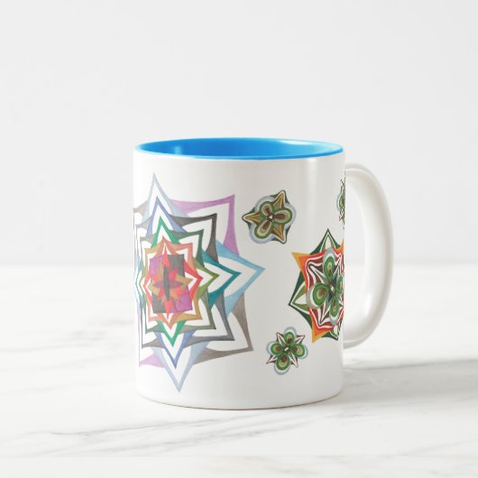 3- und 4-leaf Kleeblatt Tasse der Blumenkunst (VorderseiteRechts)