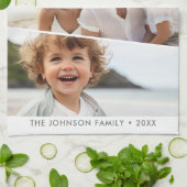 3 Uneven FotoCollage - Funky Quadrilateral Art Geschirrtuch (Gefaltet)