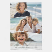 3 Uneven FotoCollage - Funky Quadrilateral Art Geschirrtuch (Vertikal)