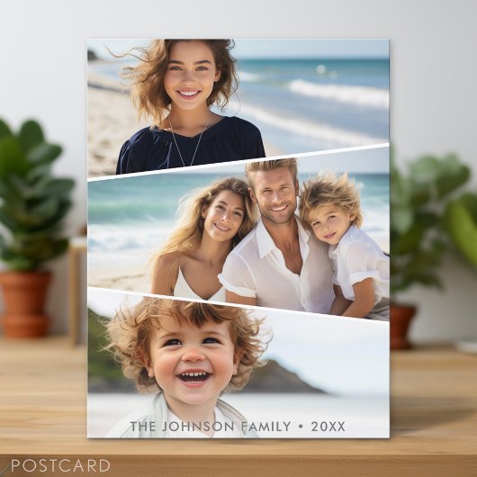 3 Uneven FotoCollage - Funky Quadrilateral Art Postkarte