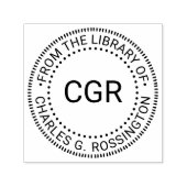 3 Ursprüngliche Monogramm "aus der Bibliothek" Buc Permastempel (Design)