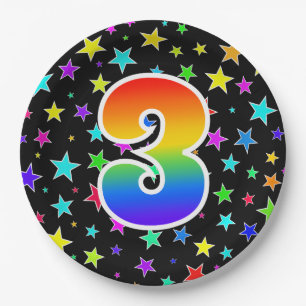 3. Veranstaltung: Bold, Fun, Colorful Rainbow 3 Pappteller